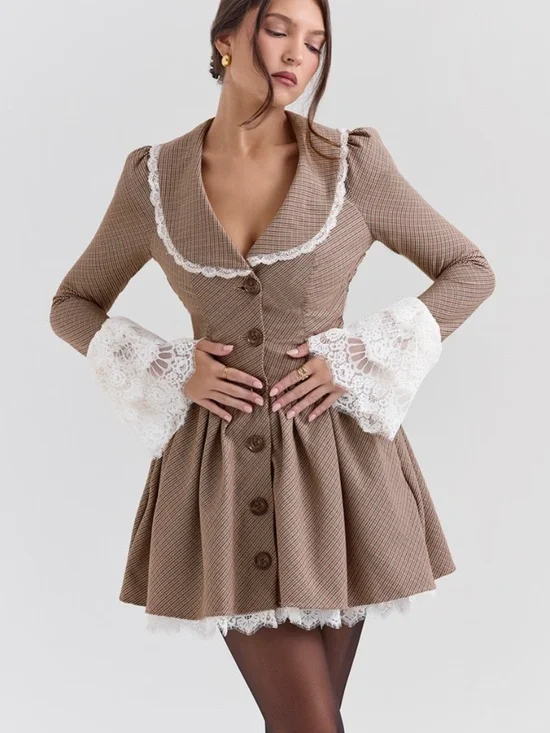 House of CB Check Mini Dress - Picture 4 of 7